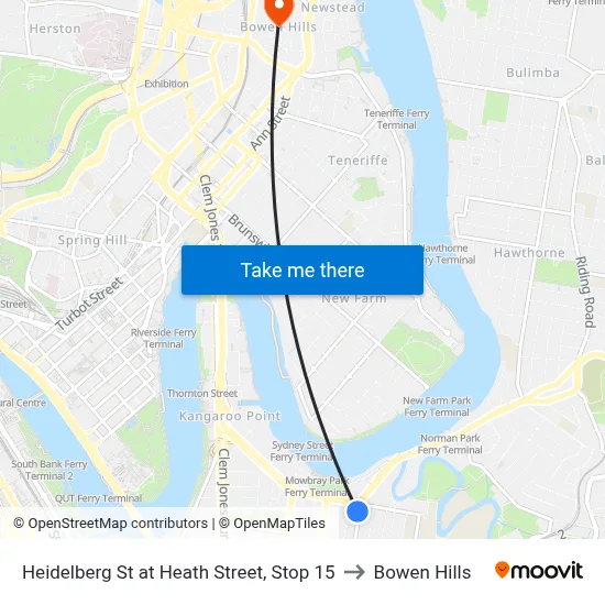 Heidelberg St at Heath Street, Stop 15 to Bowen Hills map