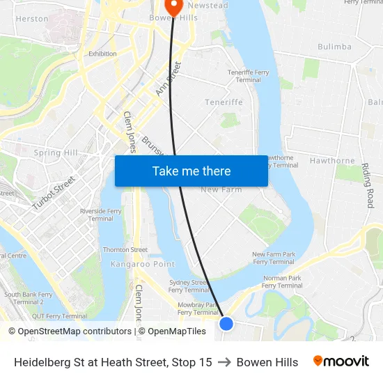 Heidelberg St at Heath Street, Stop 15 to Bowen Hills map