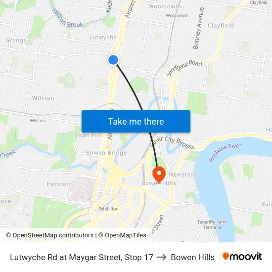Lutwyche Rd at Maygar Street, Stop 17 to Bowen Hills map