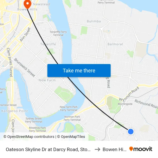 Oateson Skyline Dr at Darcy Road, Stop 40 to Bowen Hills map