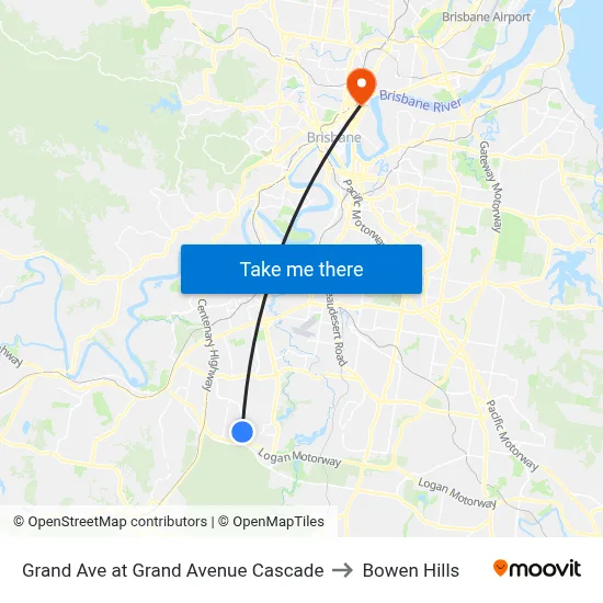Grand Ave at Grand Avenue Cascade to Bowen Hills map