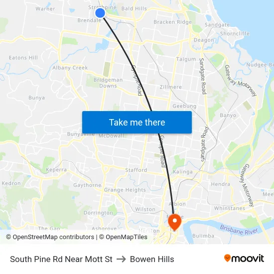 South Pine Rd Near Mott St to Bowen Hills map