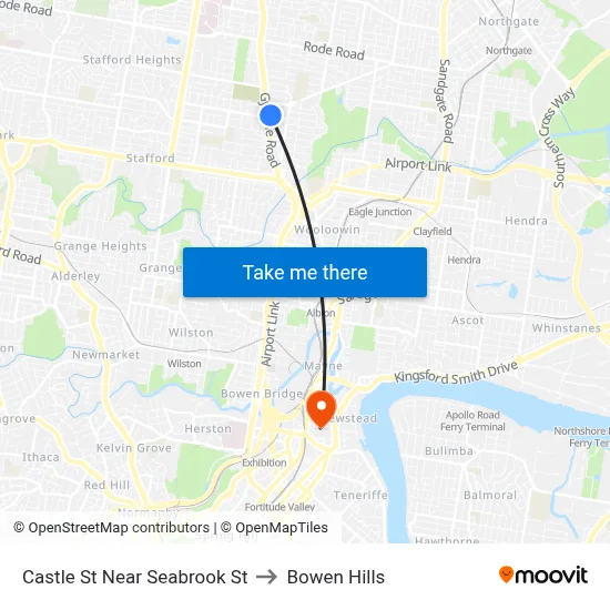 Castle St Near Seabrook St to Bowen Hills map
