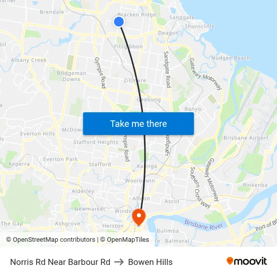 Norris Rd Near Barbour Rd to Bowen Hills map