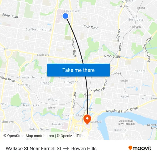 Wallace St Near Farnell St to Bowen Hills map