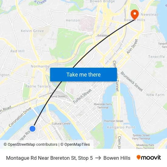 Montague Rd Near Brereton St, Stop 5 to Bowen Hills map