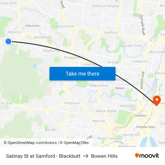 Satinay St at Samford - Blackbutt to Bowen Hills map
