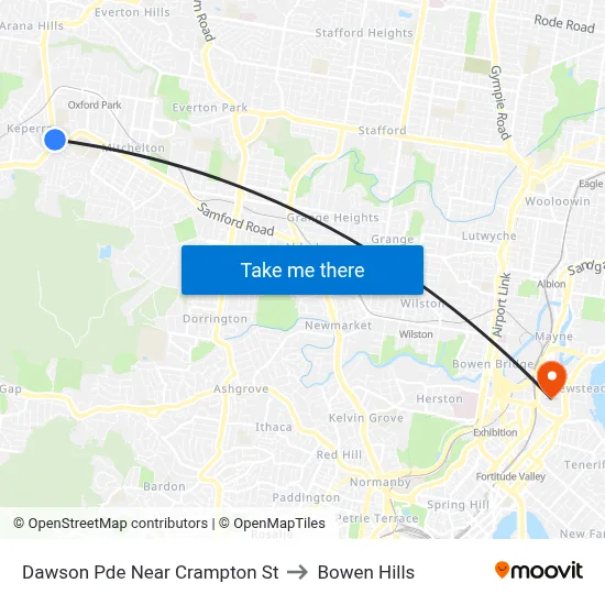 Dawson Pde Near Crampton St to Bowen Hills map