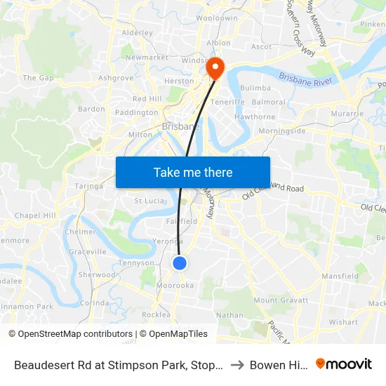 Beaudesert Rd at Stimpson Park, Stop 29 to Bowen Hills map