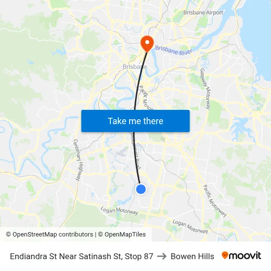 Endiandra St Near Satinash St, Stop 87 to Bowen Hills map