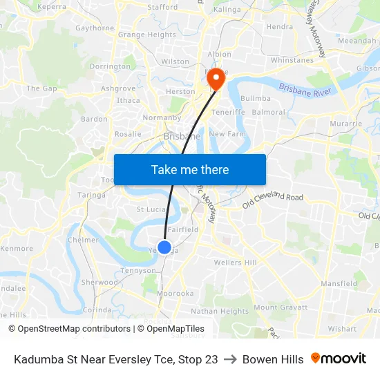 Kadumba St Near Eversley Tce, Stop 23 to Bowen Hills map