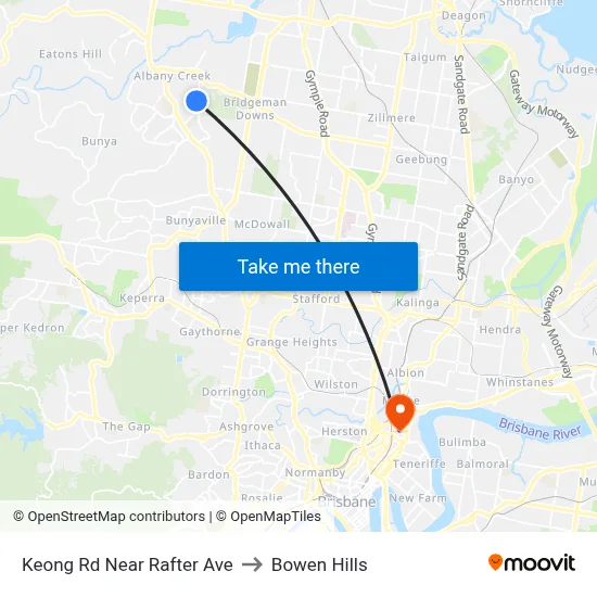 Keong Rd Near Rafter Ave to Bowen Hills map