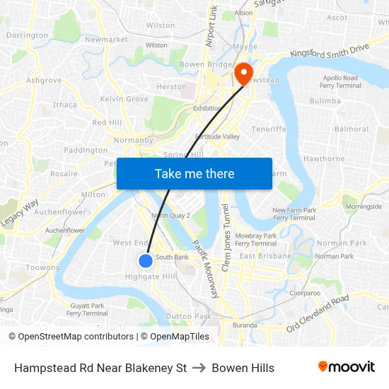 Hampstead Rd Near Blakeney St to Bowen Hills map