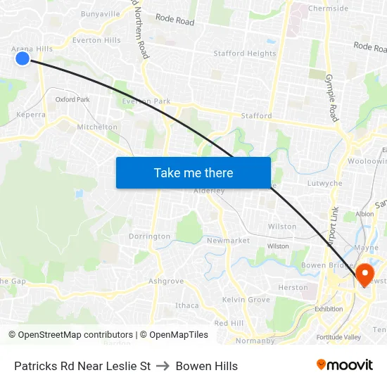 Patricks Rd Near Leslie St to Bowen Hills map