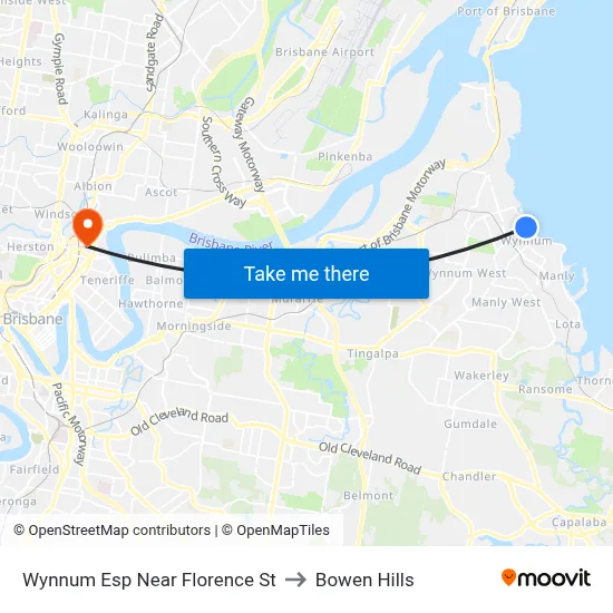 Wynnum Esp Near Florence St to Bowen Hills map