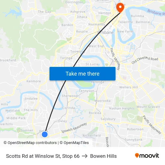 Scotts Rd at Winslow St, Stop 66 to Bowen Hills map