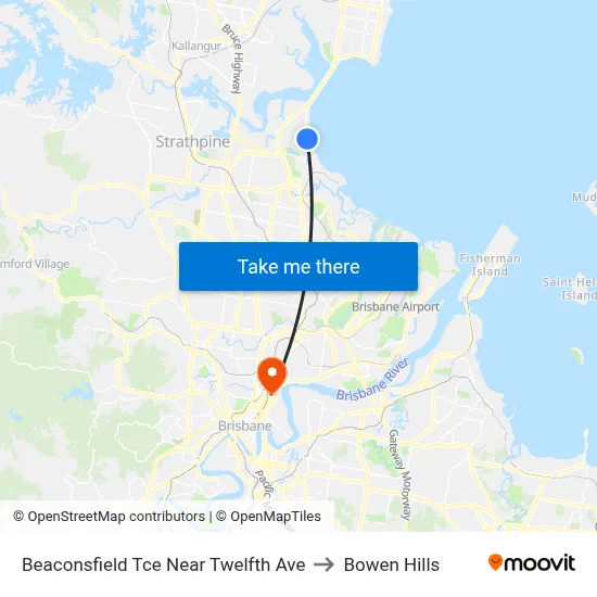 Beaconsfield Tce Near Twelfth Ave to Bowen Hills map