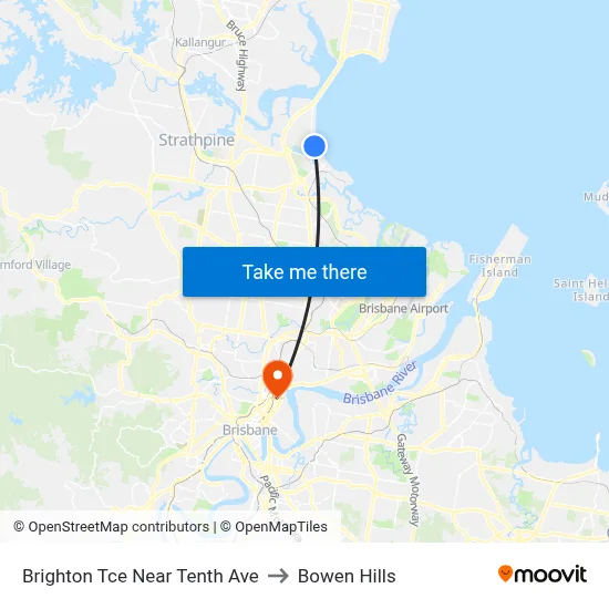 Brighton Tce Near Tenth Ave to Bowen Hills map