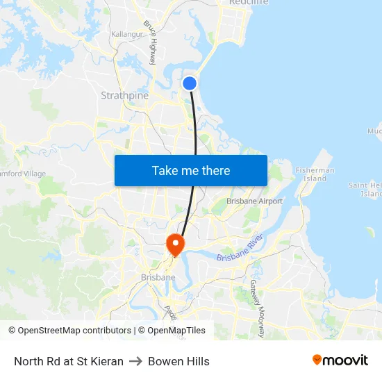 North Rd at St Kieran to Bowen Hills map