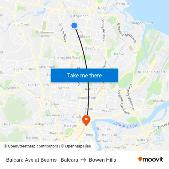 Balcara Ave at Beams - Balcara to Bowen Hills map