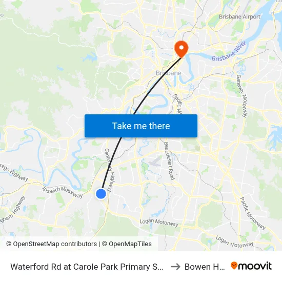 Waterford Rd at Carole Park Primary School to Bowen Hills map
