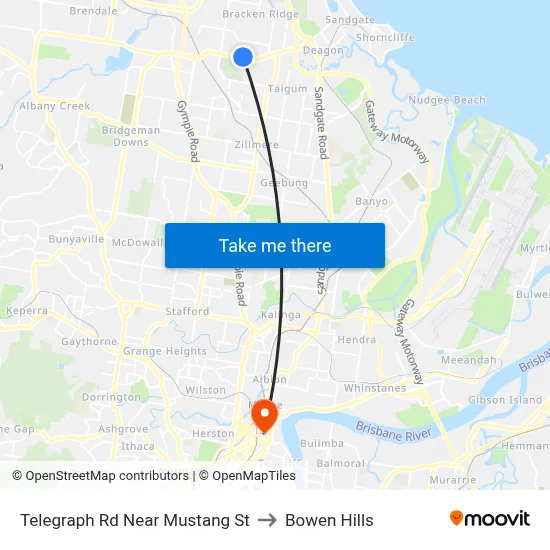 Telegraph Rd Near Mustang St to Bowen Hills map