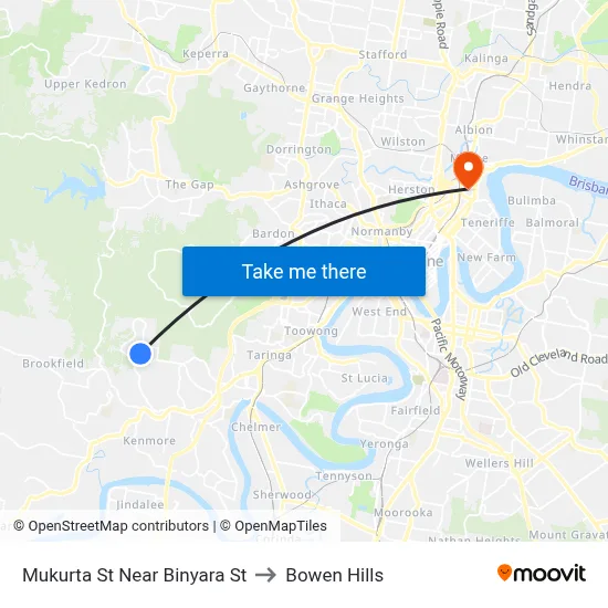 Mukurta St Near Binyara St to Bowen Hills map