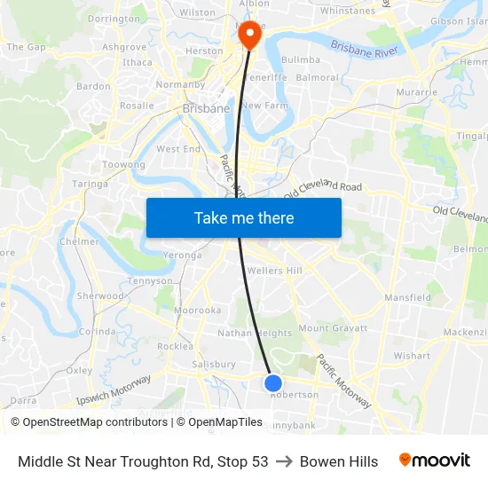 Middle St Near Troughton Rd, Stop 53 to Bowen Hills map