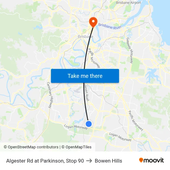 Algester Rd at Parkinson, Stop 90 to Bowen Hills map