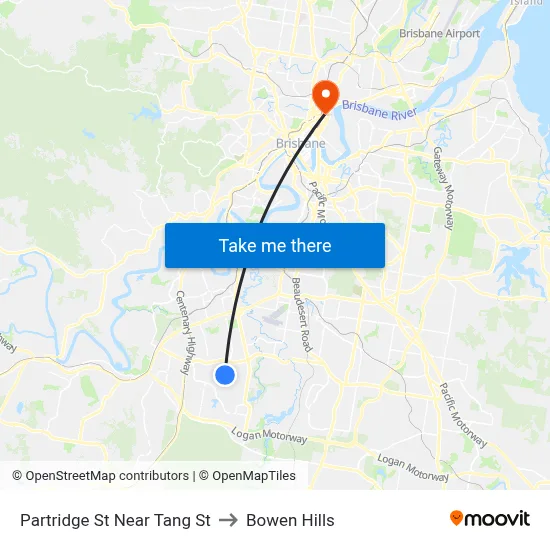 Partridge St Near Tang St to Bowen Hills map