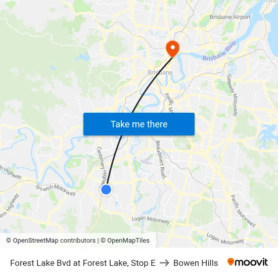 Forest Lake Bvd at Forest Lake, Stop E to Bowen Hills map