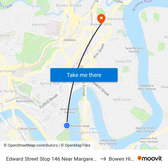 Edward Street Stop 146 Near Margaret St to Bowen Hills map
