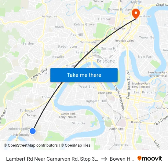 Lambert Rd Near Carnarvon Rd, Stop 36/27 to Bowen Hills map