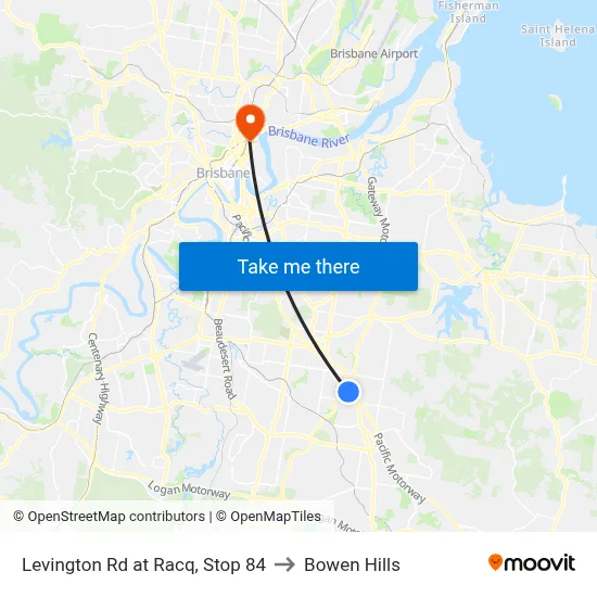 Levington Rd at Racq, Stop 84 to Bowen Hills map