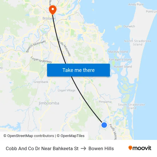 Cobb And Co Dr Near Bahkeeta St to Bowen Hills map