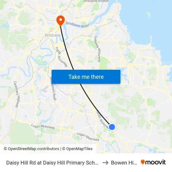 Daisy Hill Rd at Daisy Hill Primary School to Bowen Hills map