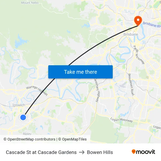 Cascade St at Cascade Gardens to Bowen Hills map