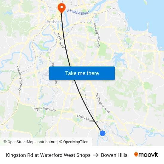Kingston Rd at Waterford West Shops to Bowen Hills map