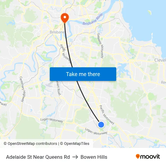 Adelaide St Near Queens Rd to Bowen Hills map