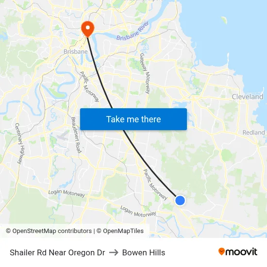 Shailer Rd Near Oregon Dr to Bowen Hills map