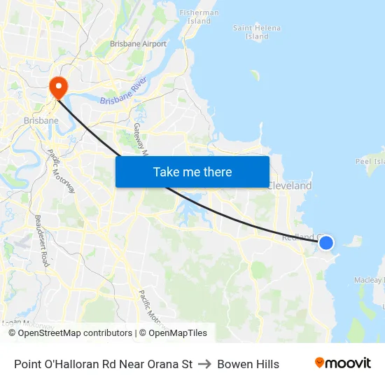 Point O'Halloran Rd Near Orana St to Bowen Hills map