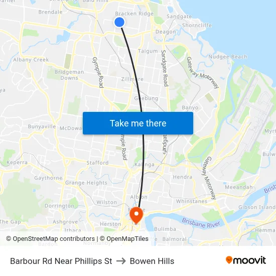 Barbour Rd Near Phillips St to Bowen Hills map