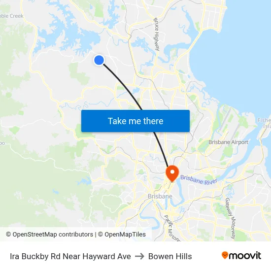 Ira Buckby Rd Near Hayward Ave to Bowen Hills map