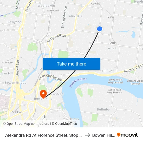 Alexandra Rd At Florence Street, Stop 29 to Bowen Hills map