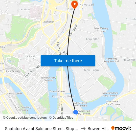 Shafston Ave at Salstone Street, Stop 11 to Bowen Hills map