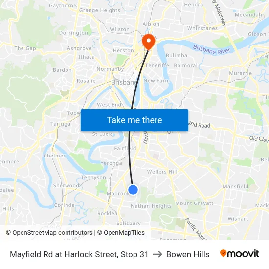 Mayfield Rd at Harlock Street, Stop 31 to Bowen Hills map