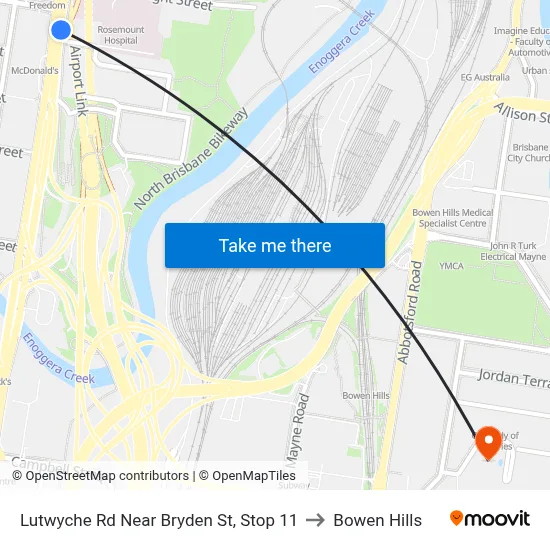 Lutwyche Rd Near Bryden St, Stop 11 to Bowen Hills map