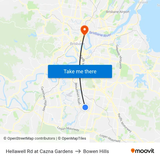 Hellawell Rd at Cazna Gardens to Bowen Hills map