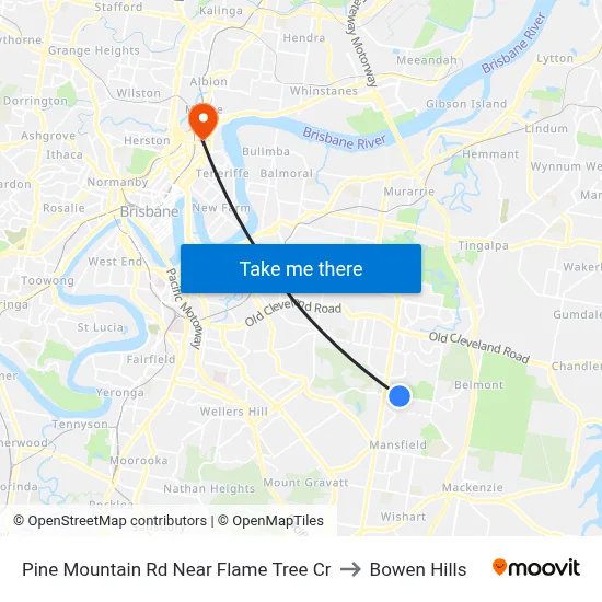 Pine Mountain Rd Near Flame Tree Cr to Bowen Hills map