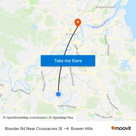 Blunder Rd Near Crossacres St to Bowen Hills map